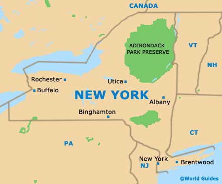  York on New York Ny State Map