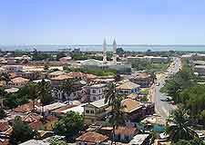 Aerial cityscape view of Banjul